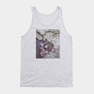 Majestic Grizzly Bear Art on Birch Bark - Wildlife Painting Tank Top